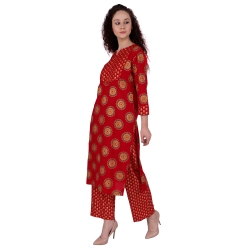 Red Printed Kurti